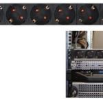Extensão Octupla p/ Rack 19 1U 3680W c/ Interruptor (2,15 mts) - PEREL