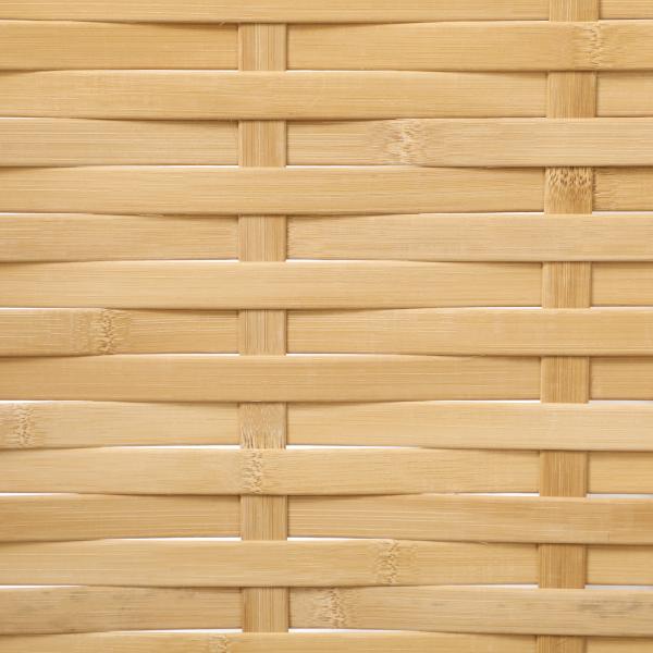Biombo de 3 Paineis Separador de Ambientes Dobrável 120x1,8x170 cm Divisor de Ambientes com Padrão Tecido em Bambu Madeira