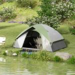 Tenda de Campismo Dobrável para 1 - 2 Pessoas com Janela e Bolsa de Transporte Impermeável 3000 mm 210x110x150 cm Verde