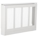 Cobertura para Radiador em MDF com Ripas e Prateleira para Sala e Quarto 120x18x84 cm Branco