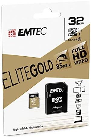 Cartão de Memória 32GB Micro SDHC Classe 10 Gold+ 85MB/s - EMTEC
