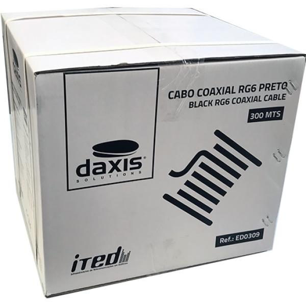 Bobine Cabo Coaxial RG6 ITED p/ Exterior (300 mts) - Preto