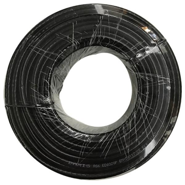 Rolo Cabo Coaxial RG6 Preto (25 mts) - DAXIS