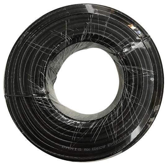 Rolo Cabo Coaxial RG6 Preto (25 mts) - DAXIS