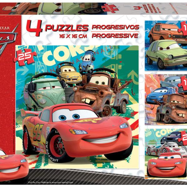 4x Puzzles Progressivos Cars 2 - EDUCA