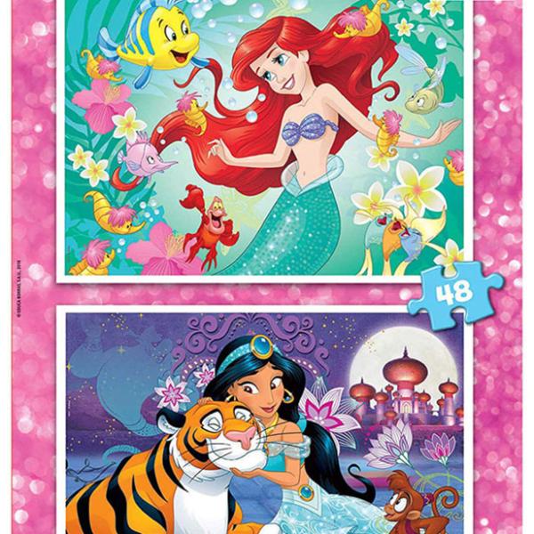 2x Puzzle 48 Ariel+ Jasmin - EDUCA