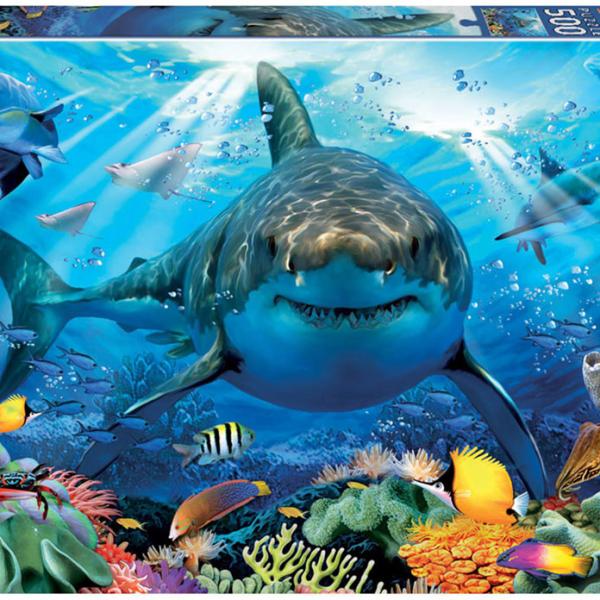 Puzzle 500 Grande Tubarão Branco - EDUCA