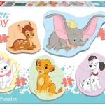 5 Baby Puzzles Disney Animais 3 - 4 - 5 - EDUCA