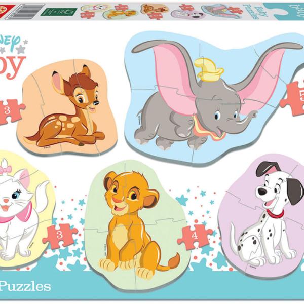 5 Baby Puzzles Disney Animais 3 - 4 - 5 - EDUCA