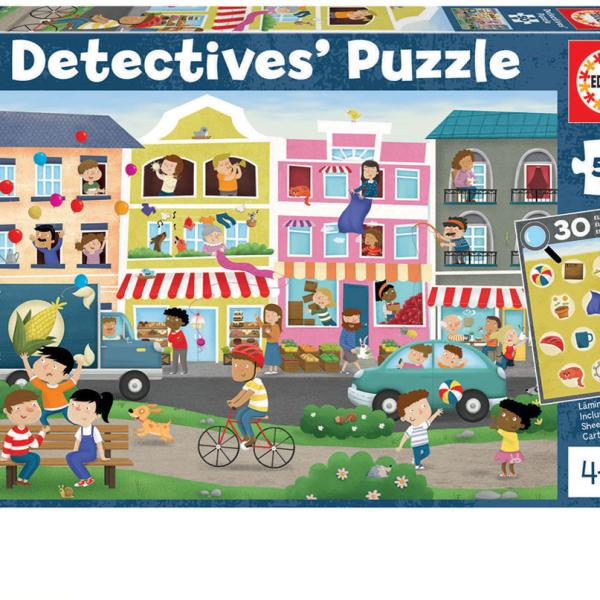 Detetive Puzzles 50 Peças Cidade - EDUCA