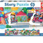 Story Puzzles 26 Peças Veículos na Cidade - EDUCA