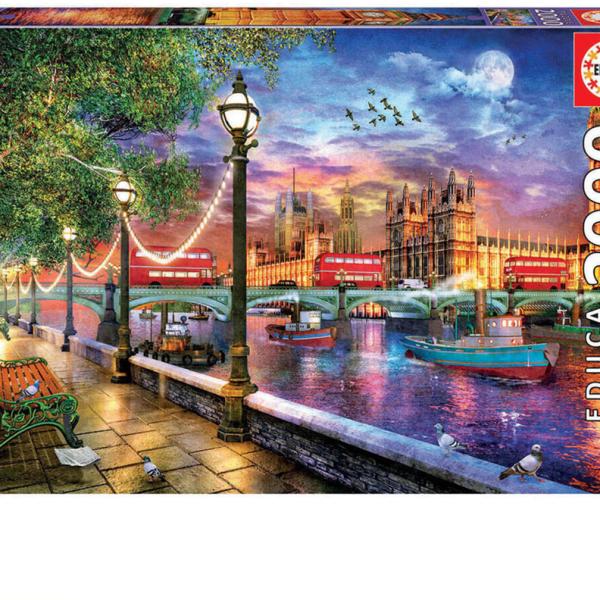 Puzzle 2000 Londres Pôr do Sol - EDUCA