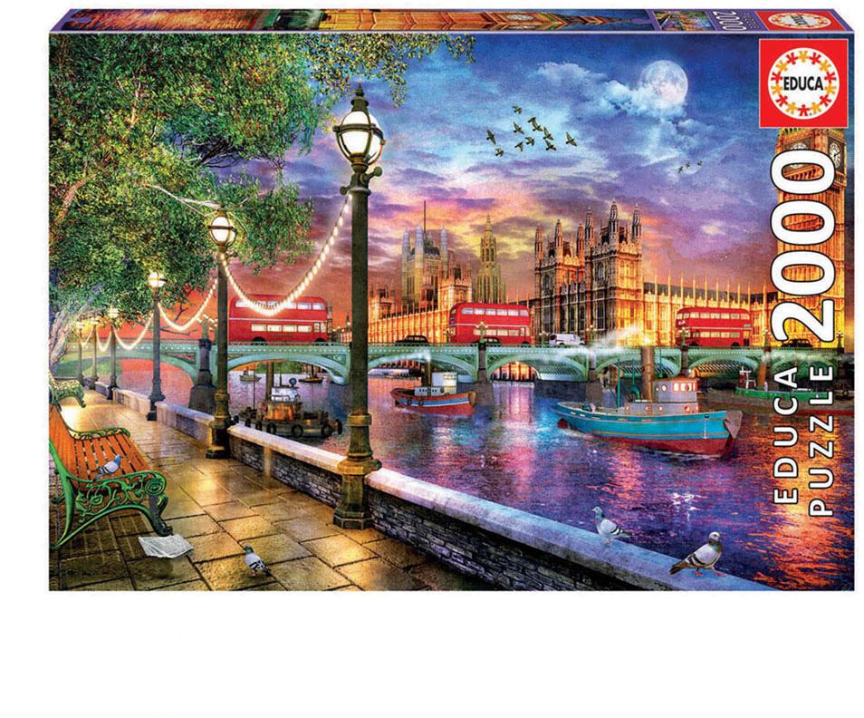 Puzzle 2000 Londres Pôr do Sol - EDUCA