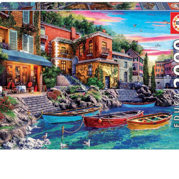 Puzzle 3000 Pôr do Sol em Como - EDUCA