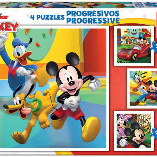 4x Puzzles Progressivos Mickey & Friends 12 - 25 - EDUCA