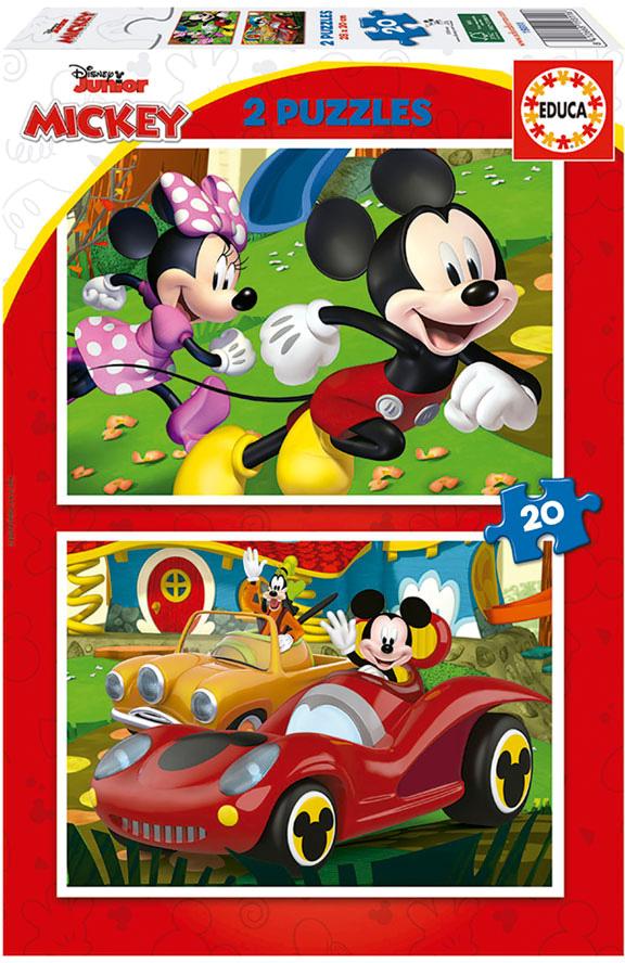 2x Puzzle 20 Mickey Mouse Fun House - EDUCA