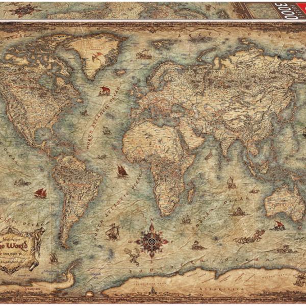 Puzzle 3000 Mapa Mundo - EDUCA