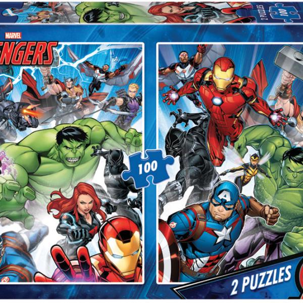 2x Puzzle 100 Avengers V - EDUCA