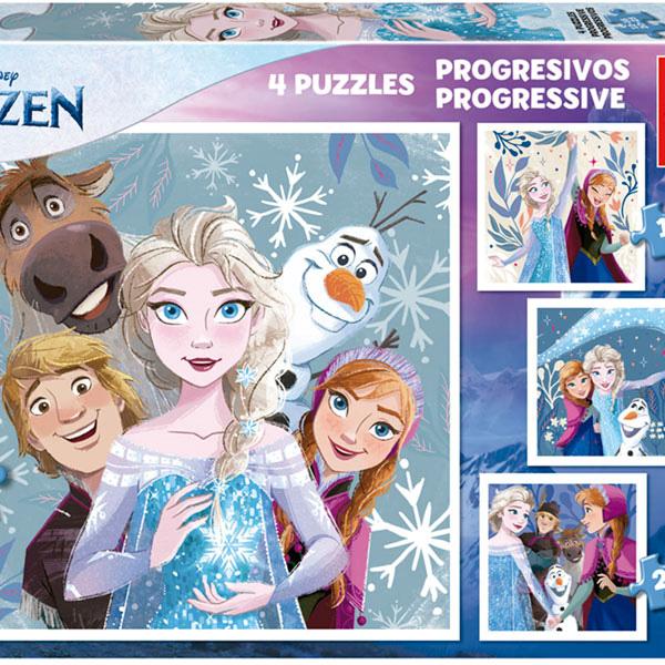 4x Puzzle Progressivo Frozen 12 - 25 - EDUCA