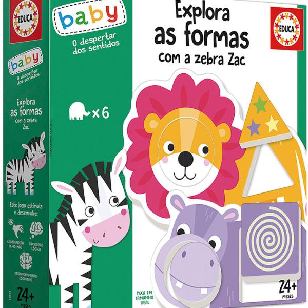 EdBaby Explora as Formas Zebra Zac - EDUCA