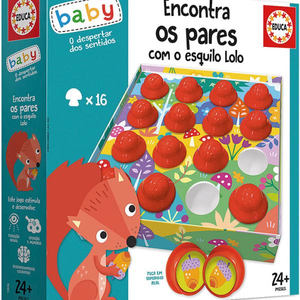 EdBaby Encontra os Pares Esquilo Lolo - EDUCA