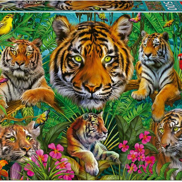 Puzzle 500 Selva de Tigres - EDUCA