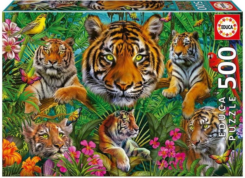 Puzzle 500 Selva de Tigres - EDUCA