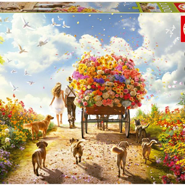 Puzzle 1000 Carro De Flores - EDUCA