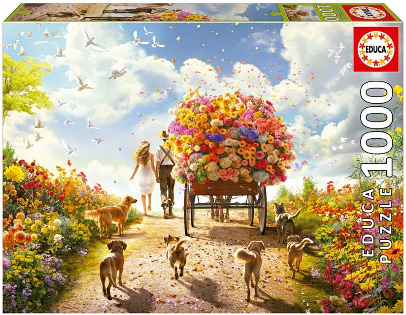 Puzzle 1000 Carro De Flores - EDUCA