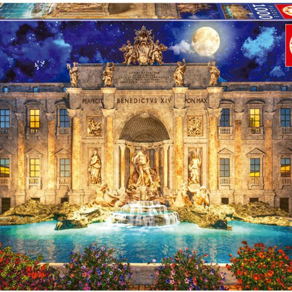 Puzzle 1000 Fontana Di Trevi, Roma - EDUCA