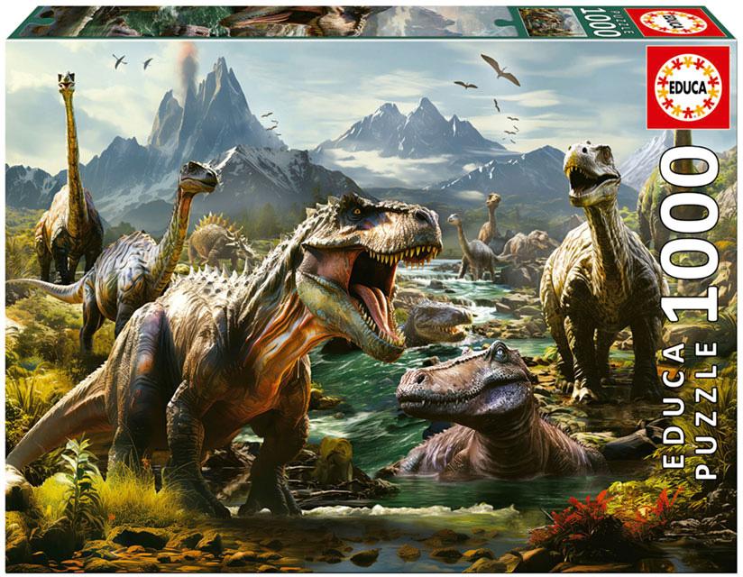 Puzzle 1000 Dinossauros Ferozes - EDUCA