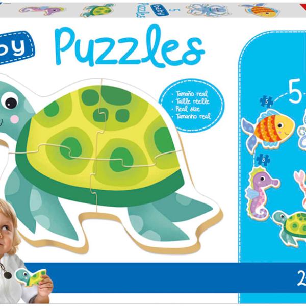 5 Baby Puzzles Animais Aquáticos - EDUCA