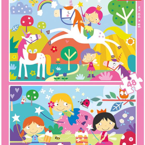 Puzzle Junior 2X48 Mundo de Fantasia - EDUCA