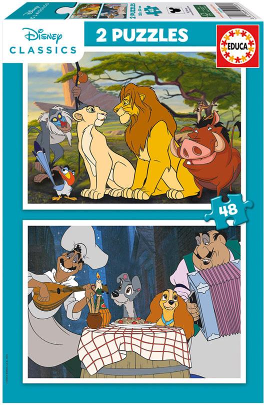 2x Puzzle 48 Disney Animals - EDUCA
