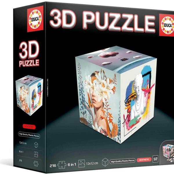 3D Puzzle Cube Animais - EDUCA