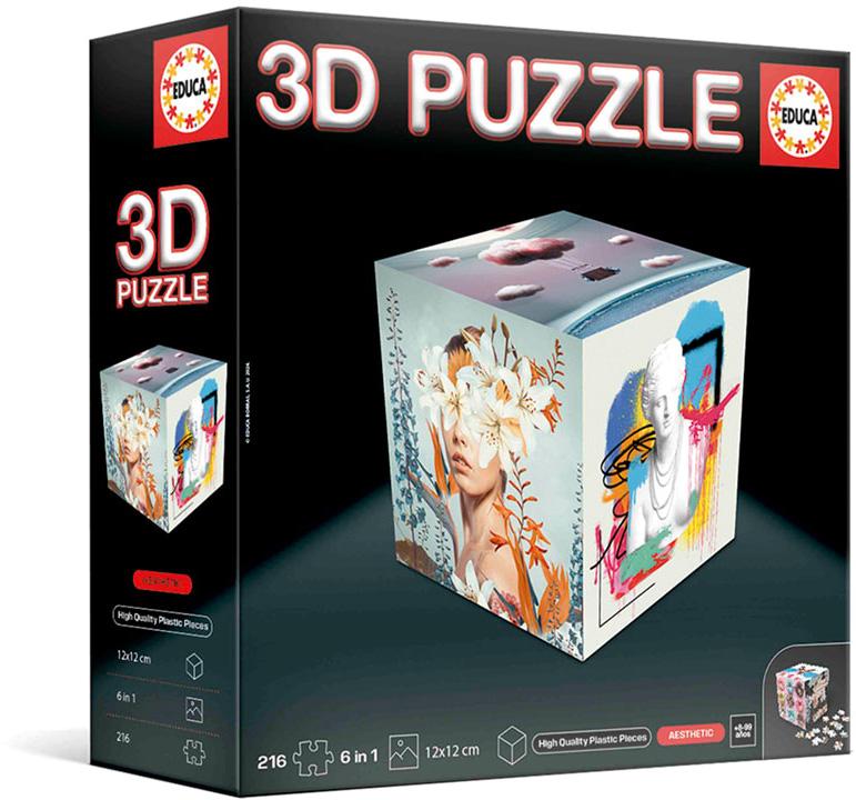 3D Puzzle Cube Animais - EDUCA