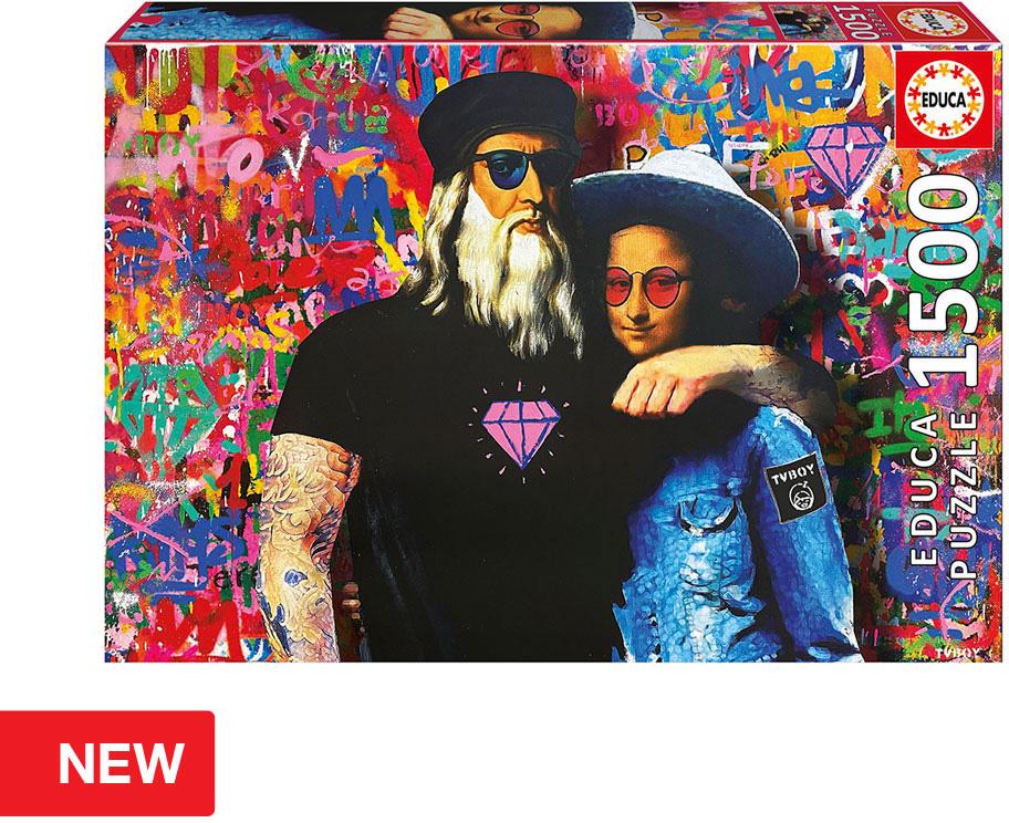 Puzzle 1000 Leo e Lisa, TV Boy - EDUCA