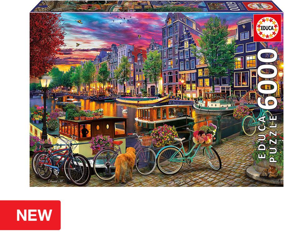 Puzzle 6000 Bicicletas en Amesterdão - EDUCA