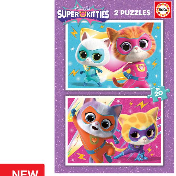 2x Puzzle 20 SuperKitties - EDUCA