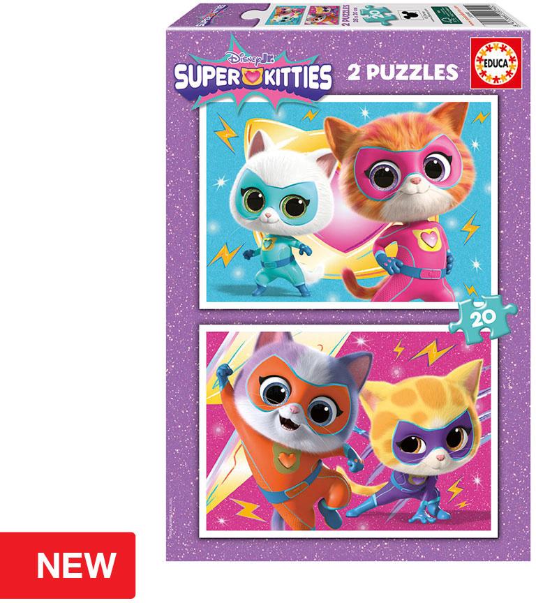 2x Puzzle 20 SuperKitties - EDUCA