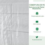 Estufa de Jardim Estufa Caseira com 4 Prateleiras Porta Enrolável Cobertura de PE 140g/m² e Estrutura de Aço para Cultivos de Plantas Flores 120x186x190cm Branco