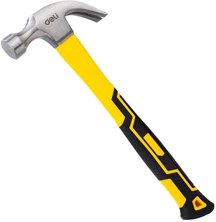 Martelo de Garra EDL5002 (Preto/Amarelo) - DELI