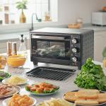 Mini Forno Elétrico 21L 1400W com Temporizador até 60min e Temperatura Ajustável até 230℃ 46x38,5x29 cm Preto