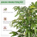 Planta Artificial Bambu Artificial para Interiores e Exteriores Decoração de Sala de Estar Escritório Ø17x180 cm Verde