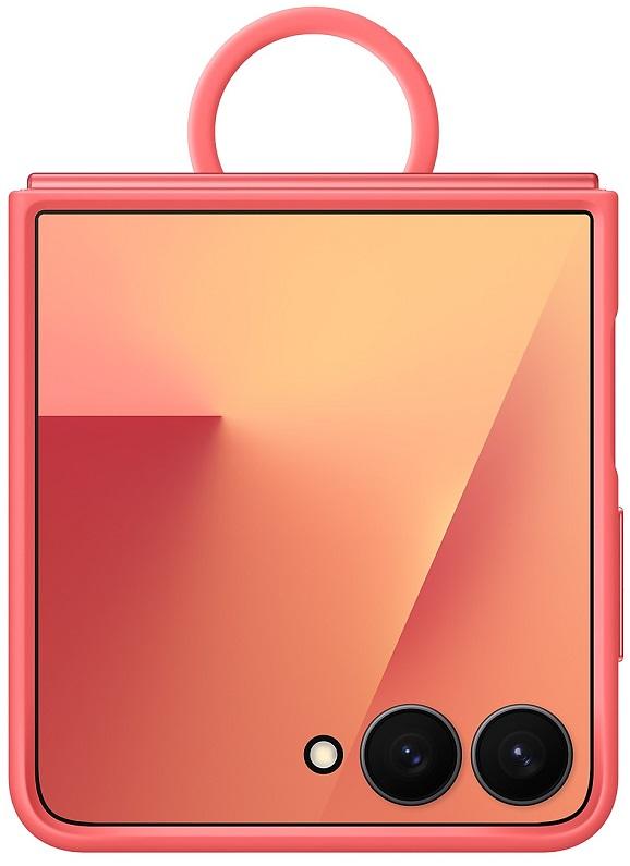 Capa Dobrável de Silicone Galaxy Z Flip7 c/ Anel (Vermelho) - SAMSUNG