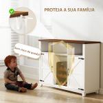 Aparador de Cozinha Rústico com Prateleiras Ajustáveis e Suporte para Garrafas 120x37x88 cm Branco