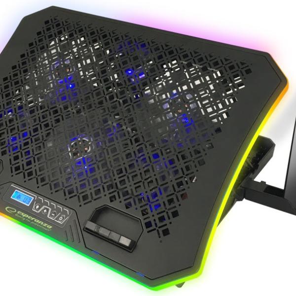 Base de Refrigeração RGB Galerne EGC109 USB c/ Suporte Smartphone (Preto) - ESPERANZA