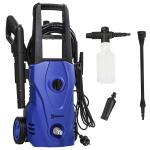 Lavadora de Alta Pressão 1600W Caudal 432 L/h Bomba de Alumínio Pressão de 135 Bar Mangueira de 6 m 32x24x65 cm Azul