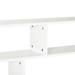 Estante de Parede de 4 Níveis com 7 Compartimentos Abertos para Sala de Estar Escritório Estilo Moderno 94x19,5x80cm Branco