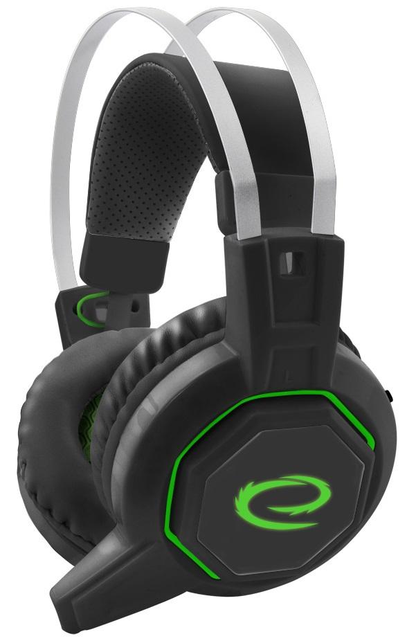 Auscultadores Headset GAMING 7.1 Surround (Preto/Verde) - ESPERANZA